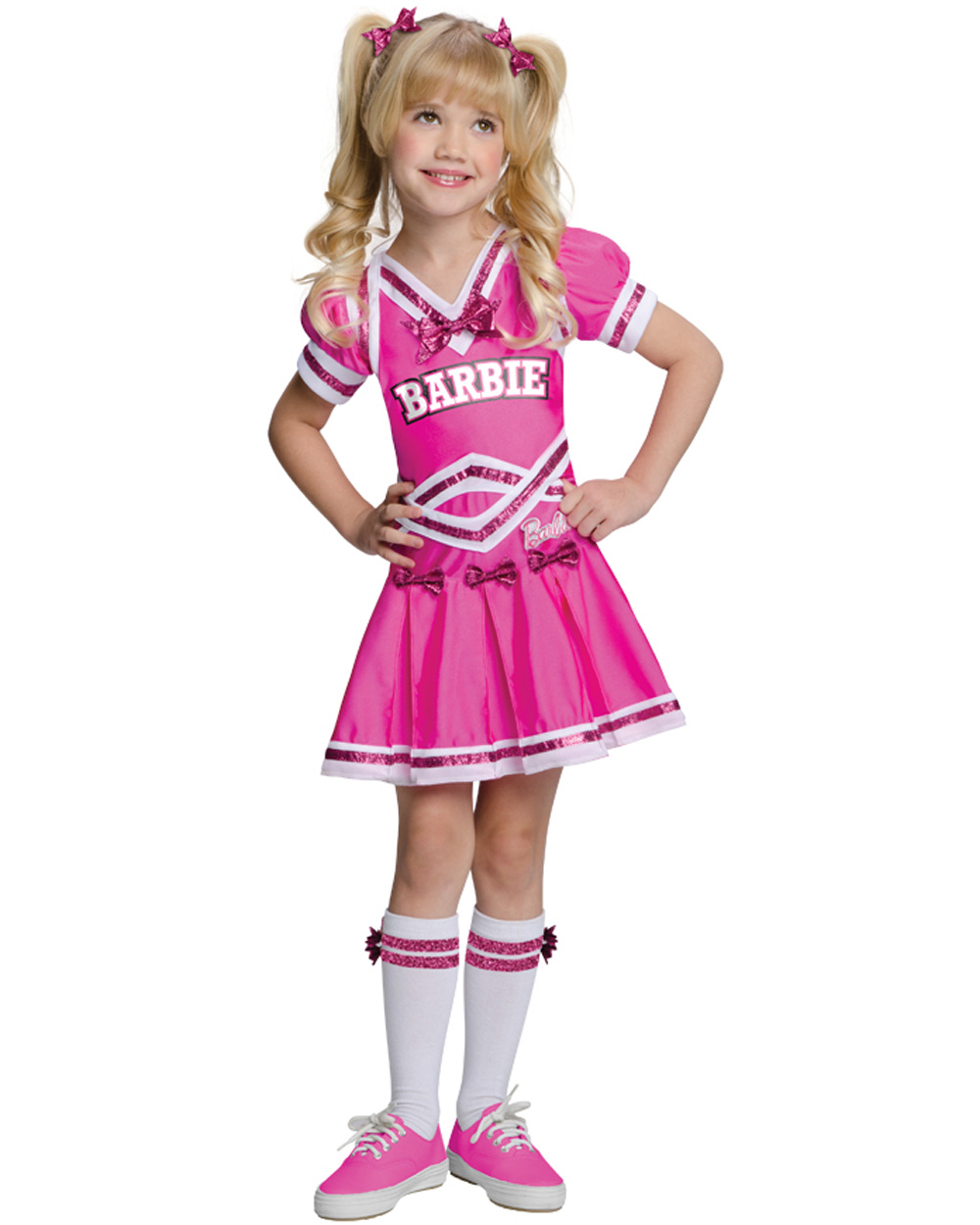 CK513 Barbie Cheerleader Pink Girls Sports Fancy Dress Up Halloween Costume eBay
